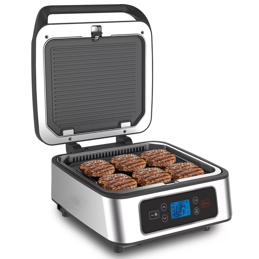 Shaq 3-in-1 Smokeless Grill and Press Indoor Grill Griddle Panini Press New
